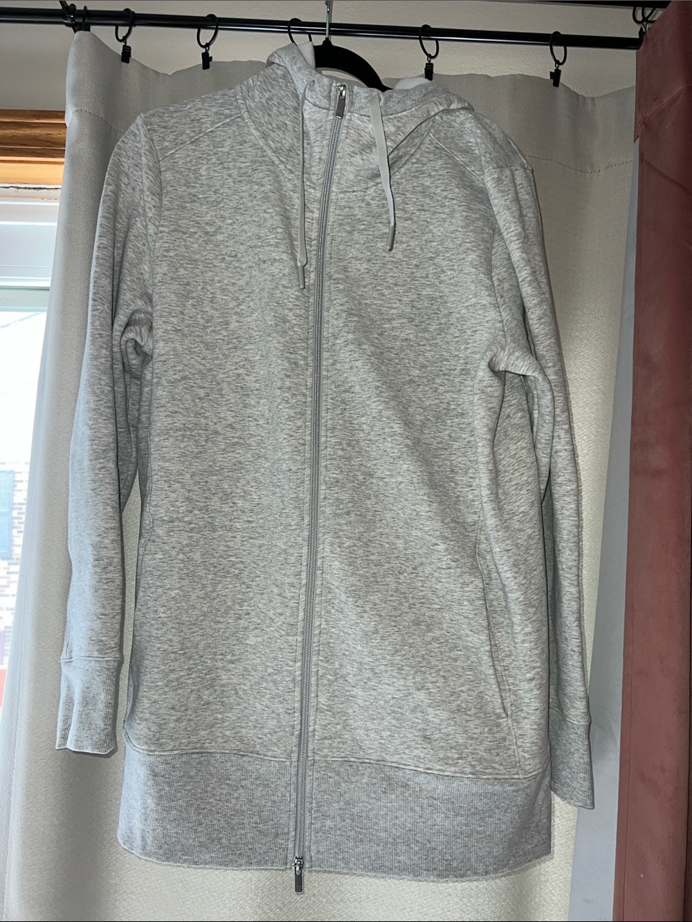 All In Motion Gray Full-Zip Hoodie Sweater Size L